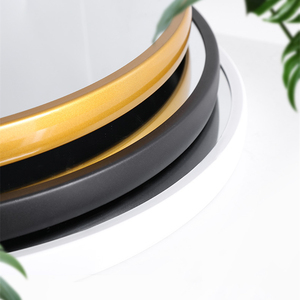 Vente en gros de grands miroirs muraux ovales en métal noirs et dorés encadrés sur toute la longueur et à suspendre pour le maquillage - Product Image 6