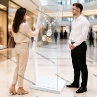 Écran d'affichage numérique tactile OLED transparent de 30 pouces pour utilisation dans les centres commerciaux, modèle LW300PXL-HRT3, garantie d'un an