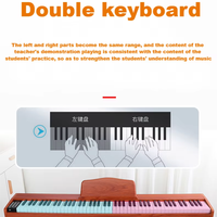 BD Music Portable Wooden & Plastic Digital Piano with Built-In Speaker MIDI Touch Response Keys-Educational Musical Instrument