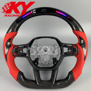 Volante Deportivo de Carreras con LED de Fibra de Carbono Personalizado para Honda Accord Civic 11.ª Generación Tipo R CRV EX Sport Sedan Acura Integra - Product Image 1