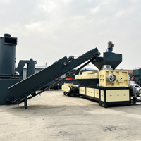 Granulateur industriel contrôlé par PLC, grande capacité 500-1000 kg/h, avec lames de coupe rotatives, ligne de production de granulés, unité d'extrusion fixe, entièrement en PLA
