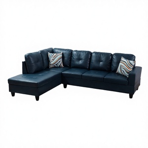 Juego de Sofás Seccionales en Forma de L de Cuero de Lujo de Alta Gama, Sofá Reclinable Ajustable Moderno de 3 Plazas, Muebles Premium para Sala de Estar - Product Image 2