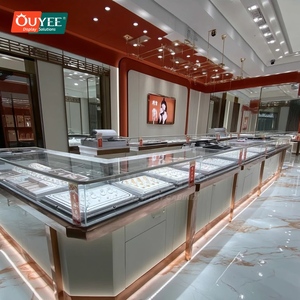 Vitrina Comercial de Vidrio para Joyería, con Marco de Aluminio, Tipo Isla, para Boutique, Tienda, Zona de <span class=keywords><strong>Venta</strong></span> Premium - Product Image 4
