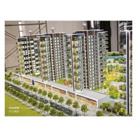 Famosa villa moderna de fibra de vidrio de China, modelo de edificio de paisaje en miniatura, modelo a escala arquitectónica con componentes de plástico