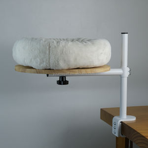 YOUME Lit de bureau réglable pour chat Grotte pour chat Table rotative Lit pour chat sur le bureau - Product Image 4