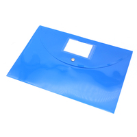 Vente en gros d'enveloppes de dossiers en plastique de couleur A4 avec bouton pression en métal et porte-cartes de visite pour le stockage de documents