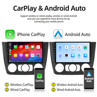 Radio GPS Android de 9'' para Auto, Compatible con 4G, Carplay 360, WiFi y Bluetooth Integrados, para BMW Serie 1 E81 E82 E87 E88 2004-2011 Manual