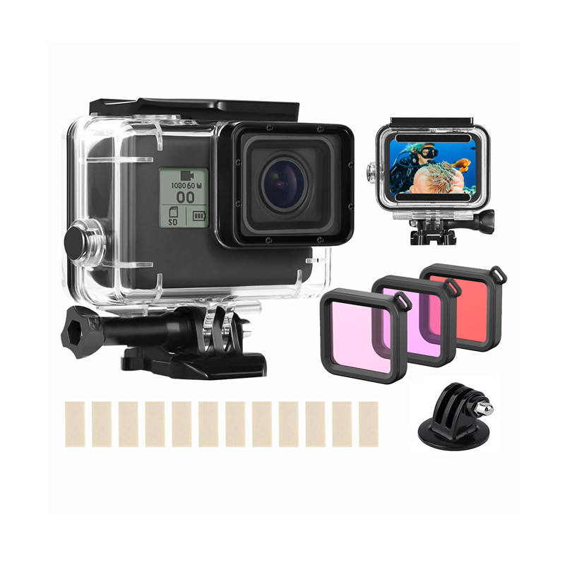 HONGDAK Lens 3-pack Red pink Purple Underwater Diving Lens Filter for Gopro for gopro Hero 5 6 7 Black Filter