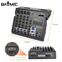 Console de mixage audio professionnel, 4/6/8 canaux, avec OTG, pour salon, studio dj, équipement de diffusion