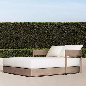 Chaise longue d'extérieur moderne pour hôtel, chaise longue de luxe pour villa, ensemble de meubles de patio en teck, chaise longue d'extérieur pour complexe hôtelier - Product Image 2