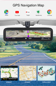 Enregistreur de voiture 4G à quatre lentilles en streaming 12 pouces plein écran miroir Android navigation voiture caméra de tableau de bord 360 degrés - Product Image 6