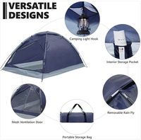 Tente de camping gonflable personnalisée en tissu Oxford pour 2 personnes, ultralégère, imperméable, coupe-vent, en forme de dôme, pour la plage, la pêche, la randonnée en plein air