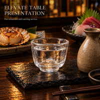 Verre à saké japonais martelé de 50 ml, mini verre à shot transparent pour Soju, Baijiu, Tequila, liqueurs, bar, restaurant