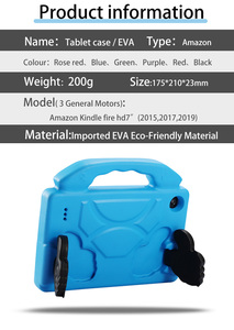 Hot Selling Cute Kids Style High Quality EVA Foam Handle case for Amazon Kindle <strong>Fire</strong> HD <strong>7</strong> 2015 2017 2019 <strong>7</strong> Inch Universal - Product Image 4