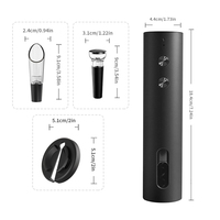 Cadeaux de vin rouge Ensemble ouvre-bouteille électrique automatique rechargeable avec coupe-feuille Bouchon de vin Verseur de vin