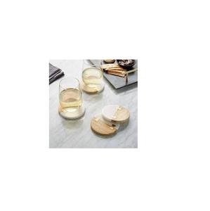 Wholesale Custom Logo Natural Eco-friendly Square Round Wooden & <b>Marble</b> <b>Coasters</b> for Drinks Coffee Tea - Product Image 1