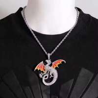 Nouveau pendentif en moissanite sertie de diamants glacés avec finition bicolore, charme audacieux, bijoux hip-hop, accessoire de mode pour hommes