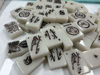 Numéro de maison n° Jeu de tuiles de Mahjong 88 pièces Stone & Ink, tuiles de Mahjong américaines personnalisées en usine, photos réelles en stock, expédition rapide et immédiate