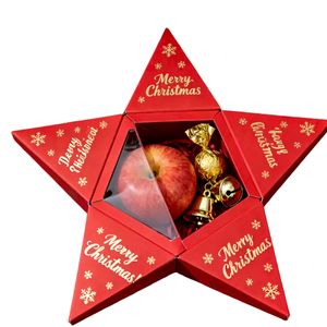 Boîte cadeau <span class=keywords><strong>de</strong></span> Noël en forme d'étoile <span class=keywords><strong>à</strong></span> cinq branches, style <span class=keywords><strong>fenêtre</strong></span>, emballage cadeau - Product Image 2