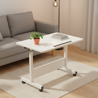 Bureau d'ordinateur mobile pliable en bois, réglable en hauteur, avec support de sol rotatif, idéal pour la maison – Vente directe usine