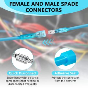 Dingyuan fdfd MDD cách điện biển Ô tô nhiệt thu nhỏ nữ và nam Spade kết nối nhanh chóng ngắt kết nối dây uốn thiết bị đầu cuối - Product Image 5