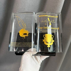 Prix de gros de trophée de forme de <span class=keywords><strong>livre</strong></span> d'ADL de haute qualité nouveau design pour des enseignants d'événements scolaires de l'usine d'artisanat en cristal - Product Image 6