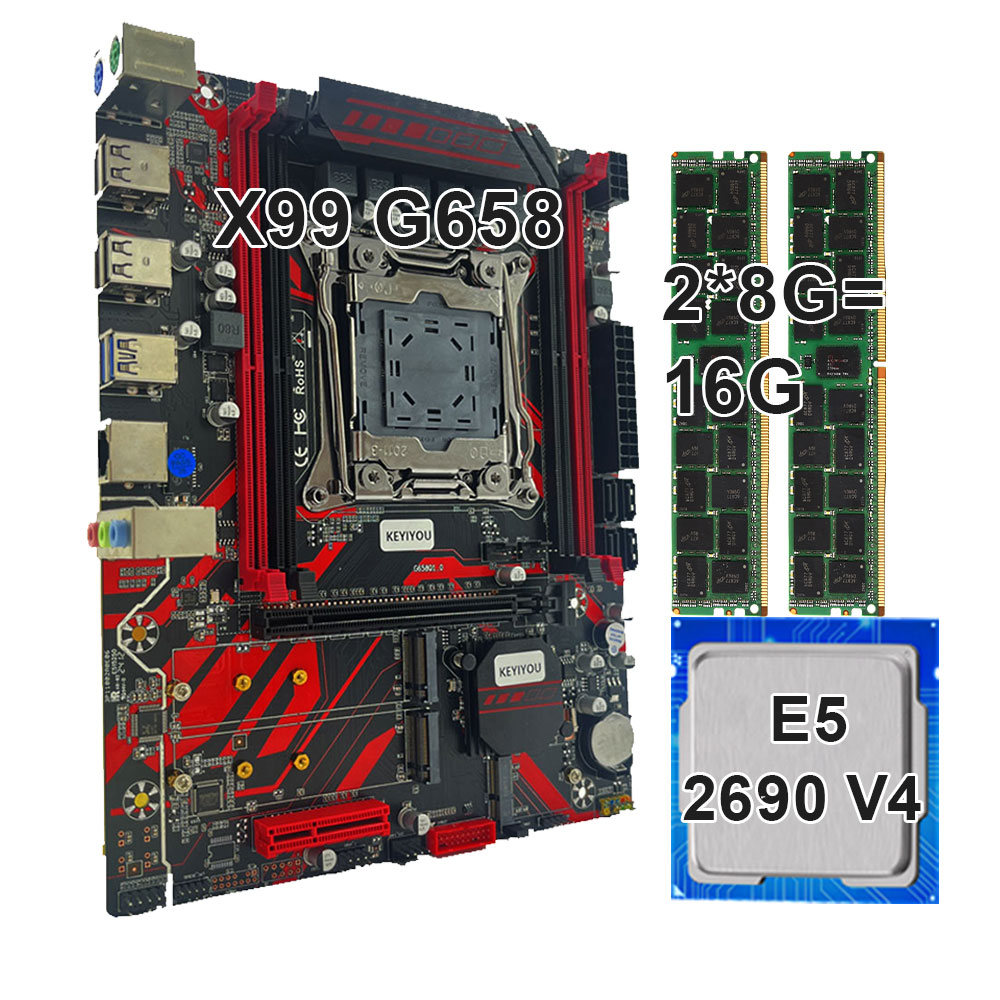 aigo X99マザーボードE5-2698 v4 CPU aigo X99マザーボードE5-2698 v4 CPU SOYO X99 Motherboard Set With