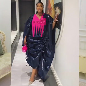 2 pezzi set top e gonne vestiti africani per le donne Dashiki <span class=keywords><strong>Ankara</strong></span> tacchino vestito abito taglie forti abiti per la festa di nozze - Product Image 1