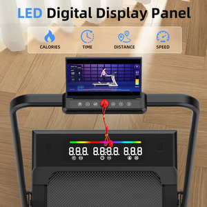 Tapis de course pliable à inclinaison manuelle avec écran LED, vitesse 10 km/h, gain de place, pour usage domestique – Vente directe fabricant - Product Image 2