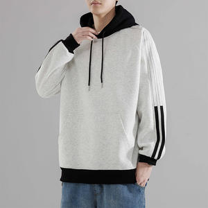 Sweat à capuche de haute qualité pour hommes, nouvelle collection printemps-automne, coupe ample, contrastant, style décontracté et sportif pour garçons - Product Image 3