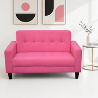 Günstiges Klassisches Zweisitzer-Leinensofa Komfortables Wohnzimmermöbel