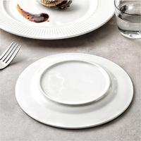 Service de vaisselle HIXIN moderne et simple en céramique blanche durable, sous glaçure, pour mariage, fête, assiettes à soupe, dessert, salade, riz et bols