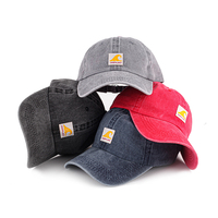 Gorra de béisbol de sarga lavada unisex al por mayor, gorra ajustable Vintage para papá