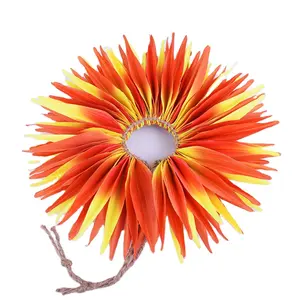 Factory Supplier HB0001-10 2Color Artificial 11CM Silk Bird Of Paradise Sunflower Hair Plait Hawaii Dance Party Flower Hair Clip