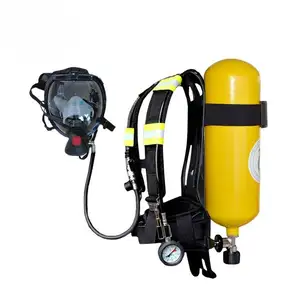 Scba 6L Cylinder Breathing Apparatus Firefighters Are Equipped With Self-contained Air Breathing Apparatus Breathing Apparatus