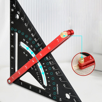 Règle triangulaire industrielle en alliage d'aluminium rotative pour angles de 45/90 degrés - Personnalisable ODM pour le travail du bois et l'artisanat