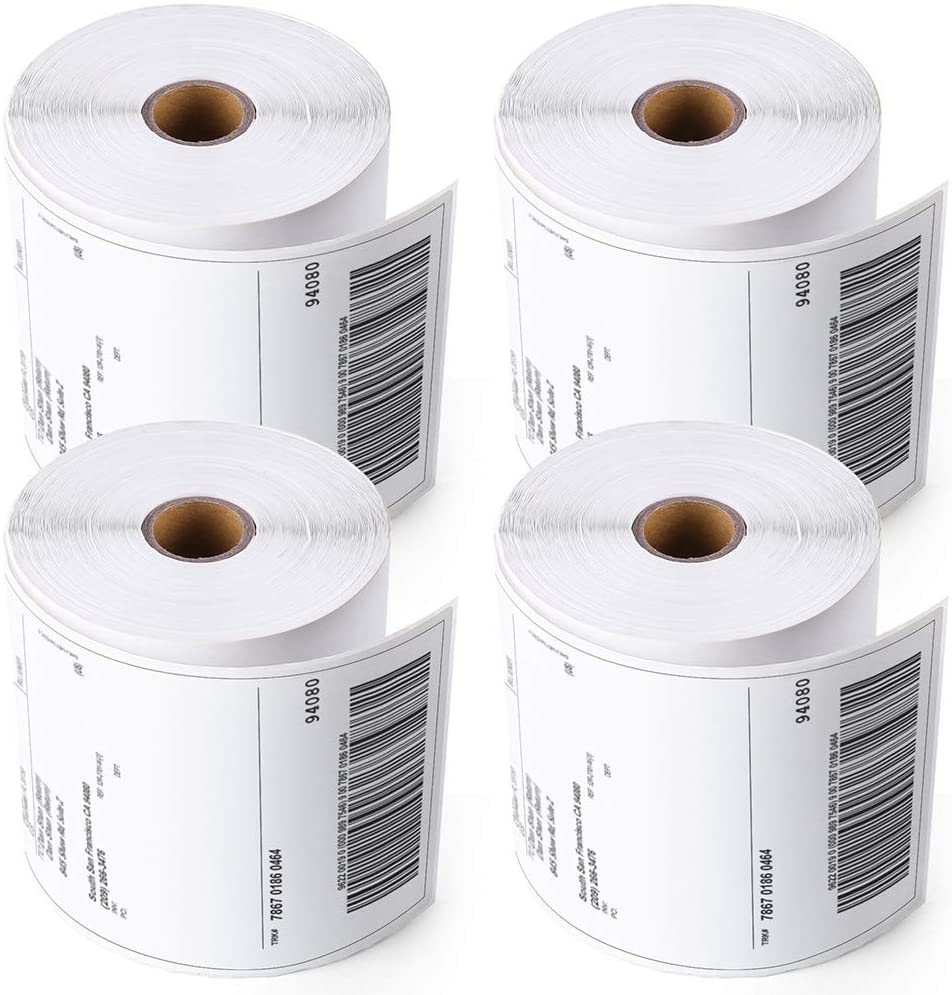 100x150mm Inches Direct Thermal Shipping Labels (350 Labels/Roll) 1 Core Perforated White Mailing Postage Shipping