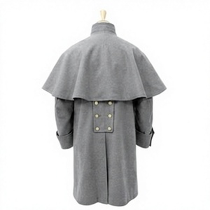 Manteau long pour homme 100 % laine, style vintage, double boutonnage, manches longues, vêtement d'extérieur formel, personnalisable OEM - Product Image 2