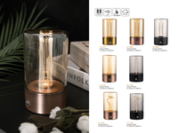 Lampe de table de bureau sans fil de style minimaliste veilleuse LED à intensité variable pour la décoration de la chambre à coucher