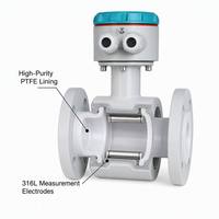 CXLD DN25 PN40 Split Electromagnetic Flowmeter, PTFE Liner 316L Electrode RS485 Modbus Magnetic Flow Sensor.