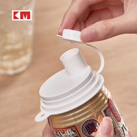 KM Lot de 2 Couvercles Réutilisables avec Bec Verseur pour Boissons, Anti-Fuite et Anti-Poussière, pour Canettes de Soda