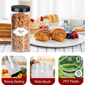 Frasco de Plástico Transparente de 500 ml con Tapa de Rosca para Almacenamiento de Té Aromatizado, Dulces, Miel, Galletas y Alimentos - Product Image 5