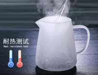 Vente en gros de théière en verre borosilicate résistant à la chaleur, ensemble de tasses à thé en verre transparent
