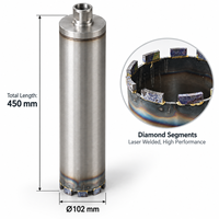 Foret diamanté pour béton, scie cloche diamantée, foret diamanté monobloc soudé au laser pour béton armé 1-1/4 UNC