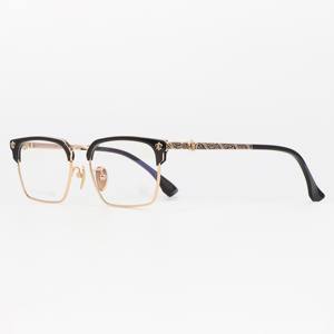 Montura de Gafas Premium Dorada para Caballero, Resistente a la Deformación, para Hombres y Mujeres, Retro, Antideslumbrante para Computadora, Fabricantes de Gafas Ópticas - Product Image 1