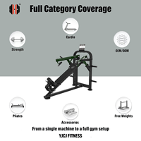 Équipement de musculation inclinable multifonctionnel avec banc réglable, bras de poussée indépendants, rangement de plaques et support pour les jambes pour centre de fitness