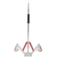 Trépied professionnel réglable en acier inoxydable de 3 m avec roues, flash haute intensité, photographie vidéo portable