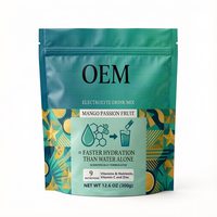 OEM Mango Passievrucht Elektrolyten Drinkmix 300g Wetenschappelijk Geformuleerd 9 Voedingsstoffen Vitamine C Zink Snellere Hydratatie Sport