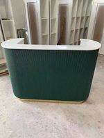 Comptoir de réception de boutique au design moderne YS-0669 petit bureau 120/150/180cm disponible en rose blanc vert pour salon de beauté hôtel