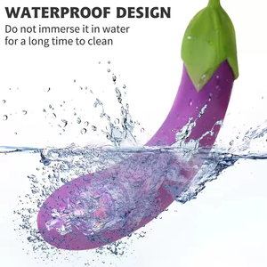 Vibrateur portable en latex OEM, modèle Dildo Eggplant, 10 fonctions, étanche IPX7, rechargeable par USB, pour femmes - Product Image 4